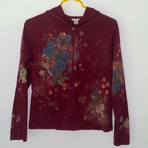 Christopher & Banks Floral Hoodie